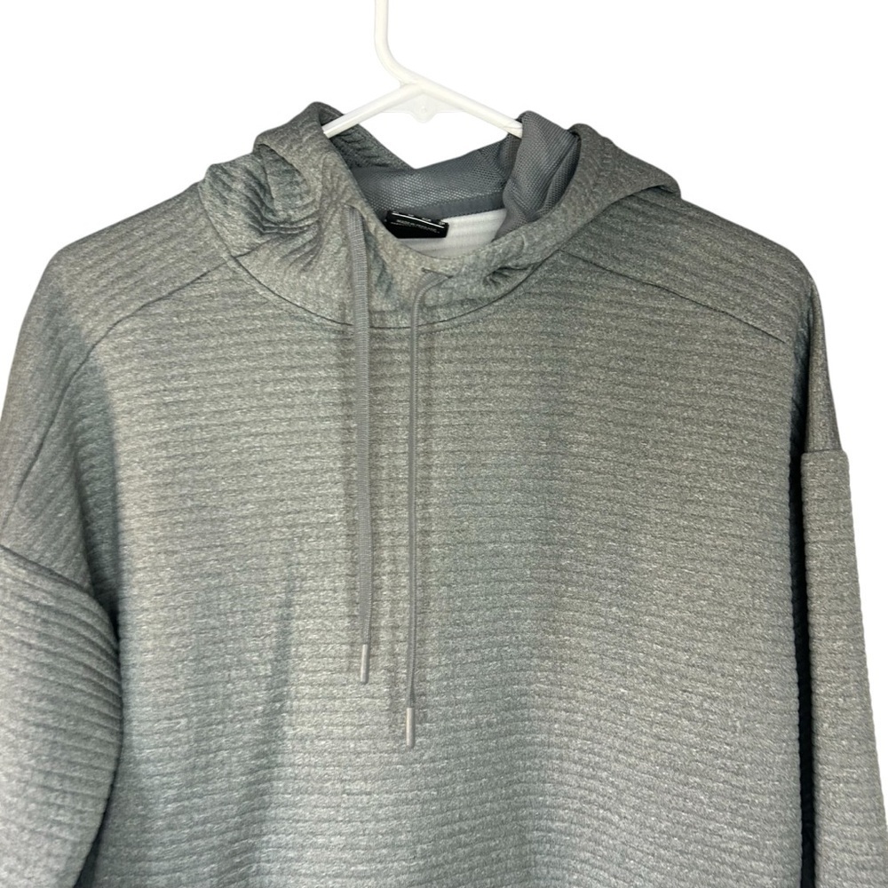 Nike Dri-FIT Ribbed Gray Hoodie XS Athleisure Pullover